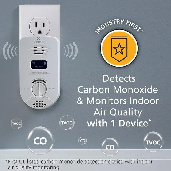 Kidde WiFi Carbon Monoxide Alarm & Indoor Air Quality Monitor & Battery Backup - Picture 3 of 16